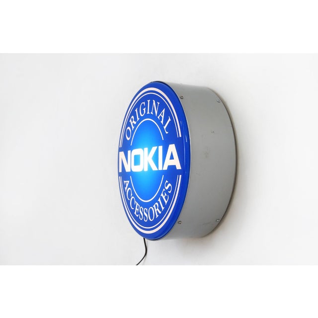 Vintage Nokia Logo Advertising Light Sign, 1995 For Sale - Image 10 of 10