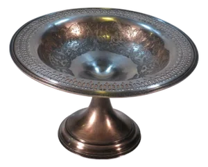 Bowl Footed WILCOX Silverplate Hand-Engraved Scrolls Silver 1850-1899 Bowls