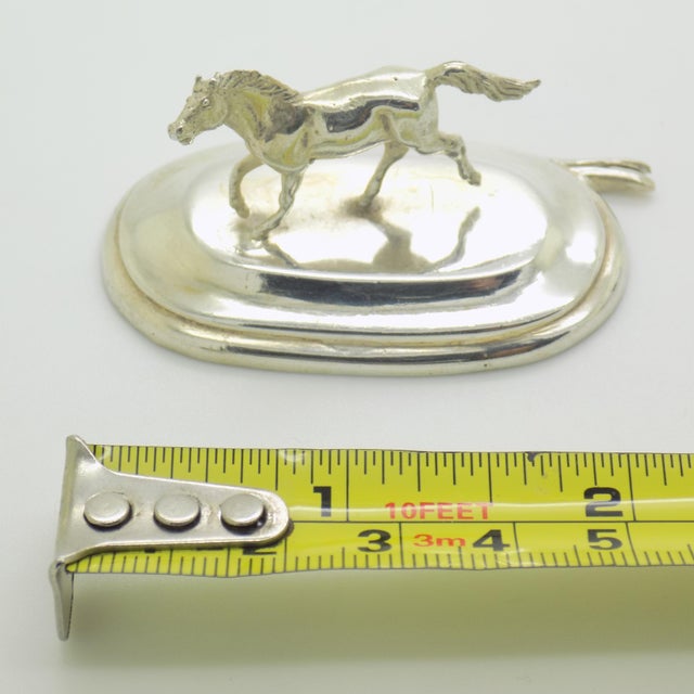 Vintage Italian Handmade Genuine Silver Horse Place Card Holder Made in Florence (Tuscany) For Sale - Image 10 of 10