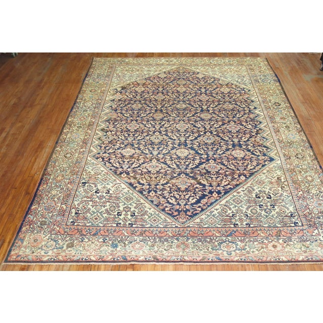 An authentic handmade one-of-a-kind Persian Mahal Rug from the 1920s 10'2'' x 14'
