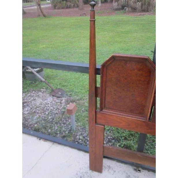 Vintage Mid-Century King Size Headboard Dark Wood Spanish Mediterranean Style For Sale - Image 12 of 13