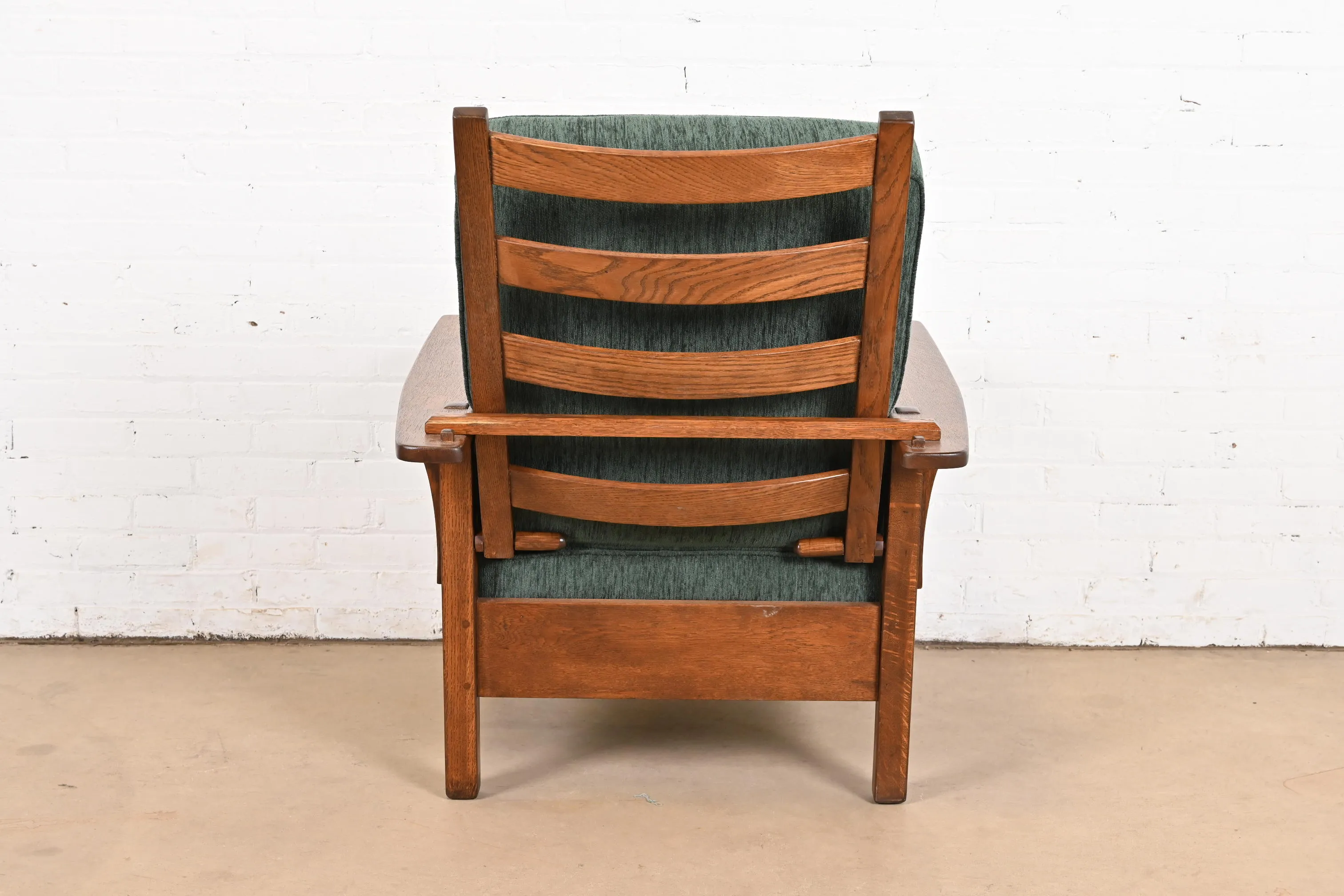 L. & J. G. Stickley Antique Mission Oak Arts & Crafts Reclining