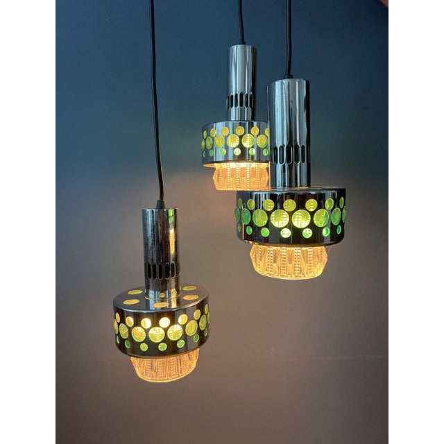 Vintage Space Age Massive Cascade Pendant Lamp For Sale - Image 4 of 11