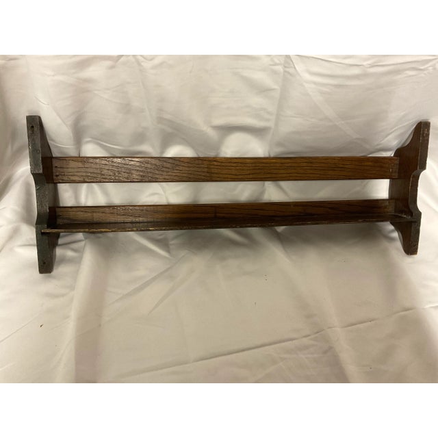 24” wide x 9 “ tall x 2.5” deep this hymnal rack is great for holding books or art. Great in the kitchen, bedroom or bath....