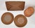 Wood 1990s Rattan Reed Brown Breakfast Setting Rectangle Placemat, Saucer & Waste Basket Set- 4 Pieces For Sale - Image 7 of 12