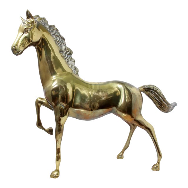 1970s Vintage Brass Horse For Sale