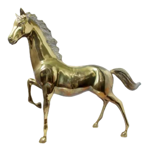 1970s Vintage Brass Horse