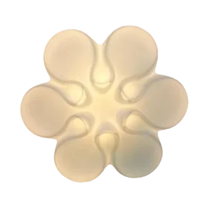 Daisy White Ceramic Glass Wall Light, Belga, 1920s