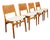 Mid Century Modern Dining Chairs Set 4 E. Knudsen White Oak Brown Cane Restored For Sale