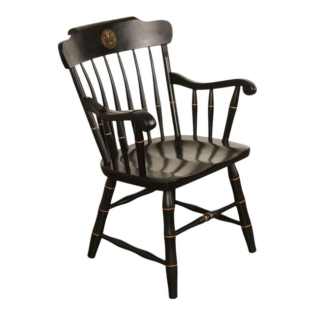 Moravian Seminary For Girls Black Painted Windsor Armchair For Sale