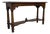 Vintage Spanish Revival Mediterranean Wood Console Table With Turned Legs and Lower Shelf For Sale