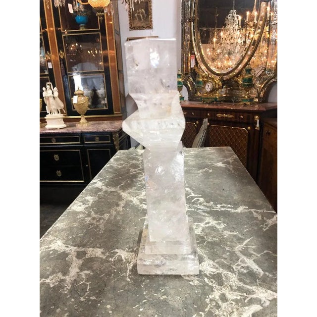Rock Crystal Candelabras - a Pair For Sale - Image 4 of 5