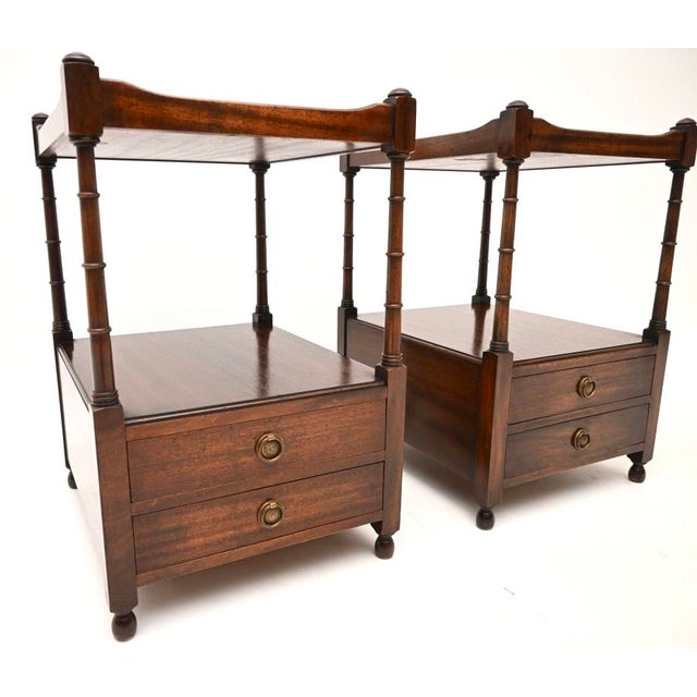 Antique Georgian Style Side Tables, 1950, Set of 2 For Sale - Image 9 of 11