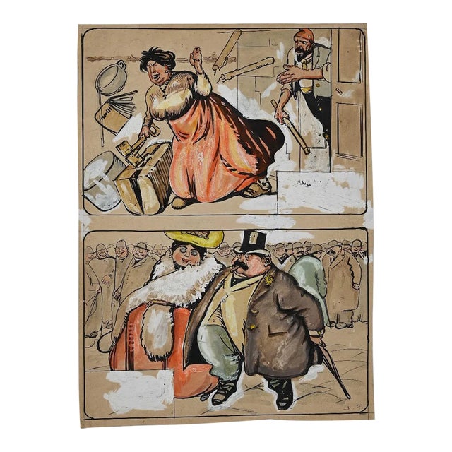 Gabriele Galantara - Daily Life - Drawing - 1906 For Sale