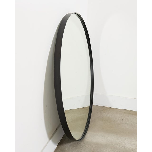 Restoration Hardware Restoration Hardware Round Bristol Mirror Blackened 42 In. For Sale - Image 4 of 13