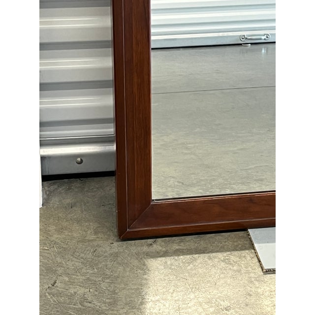 Traditional Solid Cherry Rectangular MCM Mirror Willett 5 X 3 For Sale - Image 3 of 4