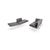 Animal Skin Roro Corner Couch in Leather Grey from Brühl, Set of 2 For Sale - Image 7 of 13