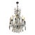 Mid 20th Century Restored Louis XV Blackened Bronze Crystal Cage Chandelier For Sale
