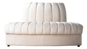 Matthew Izzo Home Estelle Oatmeal Velvet Outside Corner Banquette Sofa