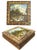 Large Florentine Giltwood Box With J. Van Ruisdael Dutch Landscape Painting. For Sale