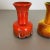1970s German Yellow-Red Fat Lava Pottery Vases from Jasba, 1970s, Set of 2 For Sale - Image 5 of 18