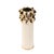 Finished in a smooth cream glaze and detailed with striking metallic gold accents, this vase brings a modern sense of...