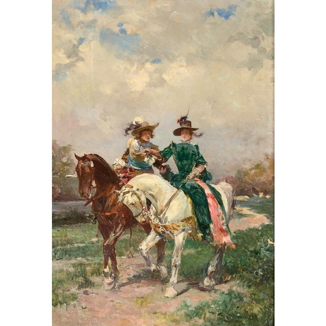 Oil Painting On Canvas Ludovico Marchetti (1853-1909) 19th Century For Sale