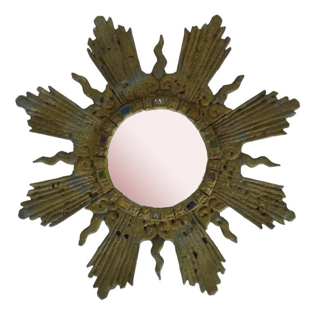 Line Sun Mirror from Vautrin Irena Jaworska, 1960s For Sale