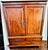 English George II Style Dwarf Linen Chest in Cherry With Paneled Doors and Drawers For Sale - Image 3 of 11