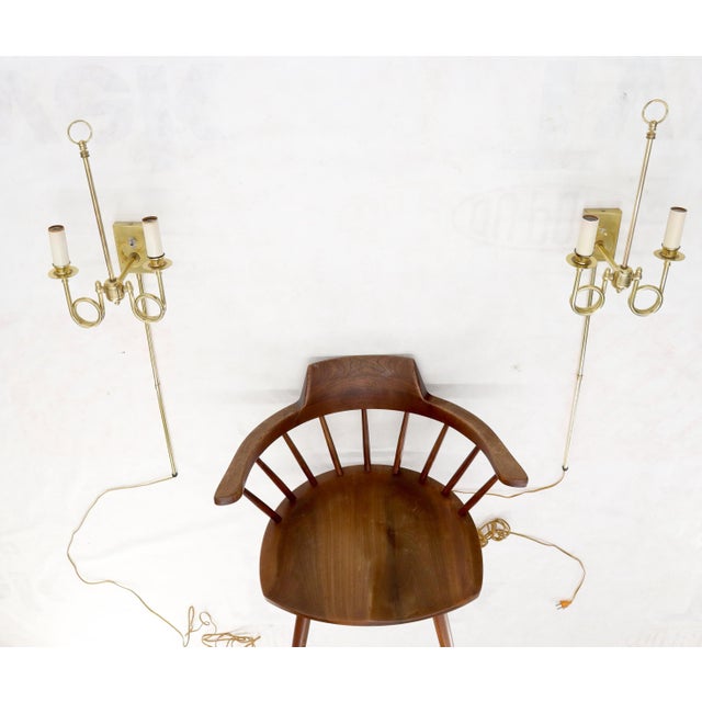 Pair of Twisted Brass Tube Trumpet Shape Sconces For Sale - Image 10 of 14