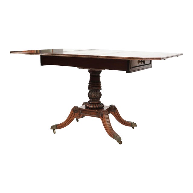 Vintage English Regency-Style Drop-Leaf Table For Sale