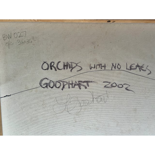 Contemporary Oil Painting, Red Black Flowers "Orchids" For Sale - Image 11 of 12