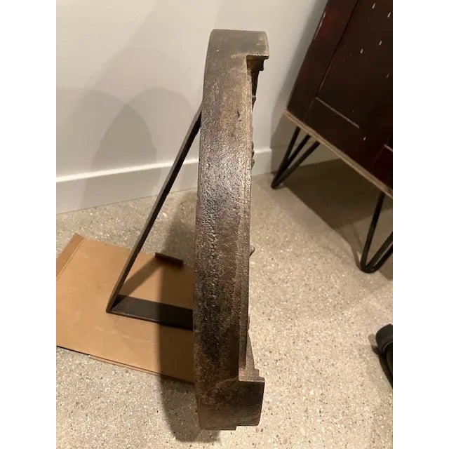 Late 19th Century Nineteenth Century American Cast Iron Elevator Indicator Dial For Sale - Image 5 of 10