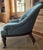 Attributed Holland and Sons tub chair newly upholstered in Robert Kime's "William Morris Weave." In immaculate condition....