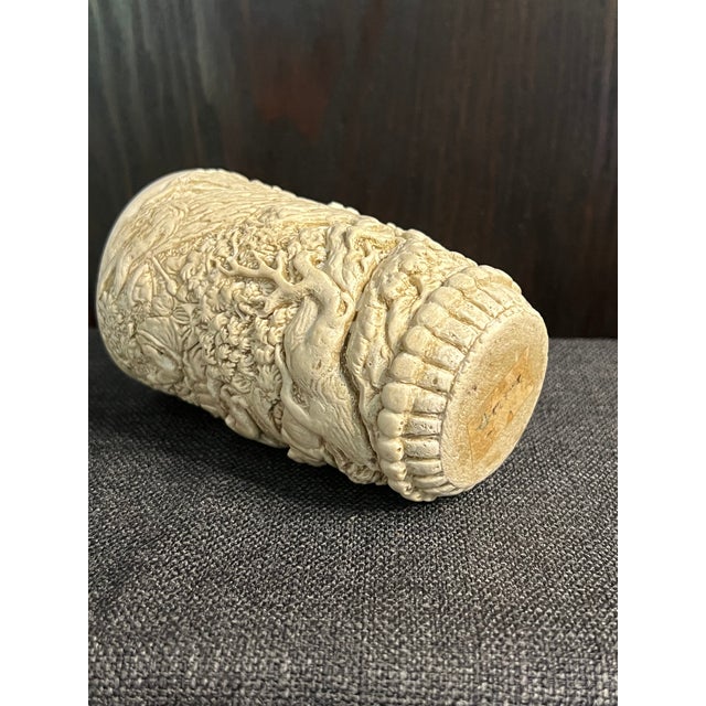 Early 20th Century Carved Porcelain Cup With Hunting Scene For Sale - Image 5 of 8