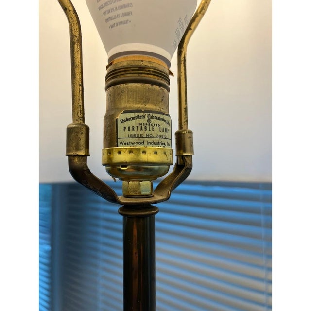 Hollywood Regency Vintage Westwood Industries Hollywood Regency Brass & Crystal Cage Table Lamp 33 For Sale - Image 3 of 11