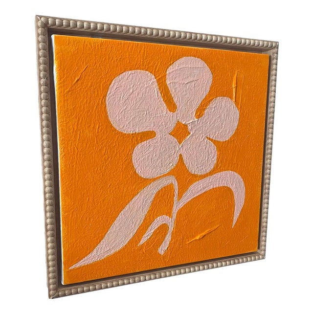 Artist: Tatiana Duperault Medium: Acrylic on canvas Framed Size: 13.5” W x 13.5” H Style: Botanical, minimalist, modern...