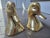 Pair of Mid Century brass duck bookends. Some vedrigris and patina from age but can be buffed out with brass polish. Fun...