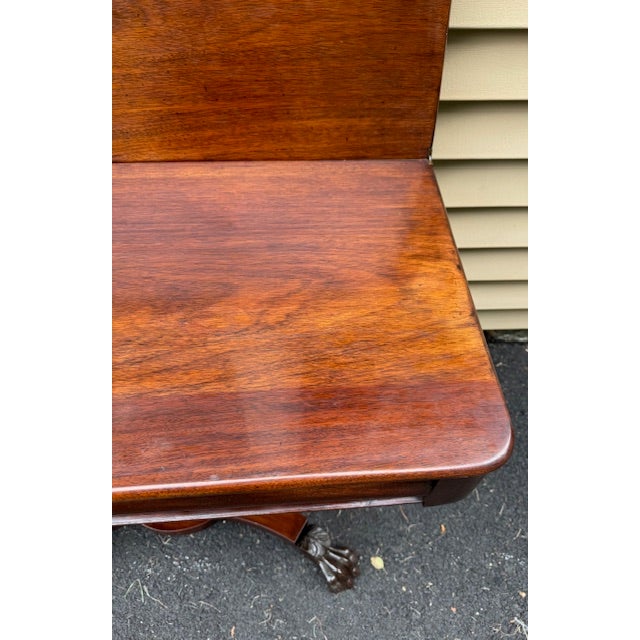 Empire Style Mahogany Card or Game Table Late 19th Century For Sale In Boston - Image 6 of 13