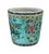 superb antique Chinese porcelain jardiniere, cachepot, or planter pot featuring a turquoise ground and hand-painted...