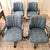 This set of rolling, swivel office/dining chairs have a postmodern design aesthetic and were likely made in the 80s or...