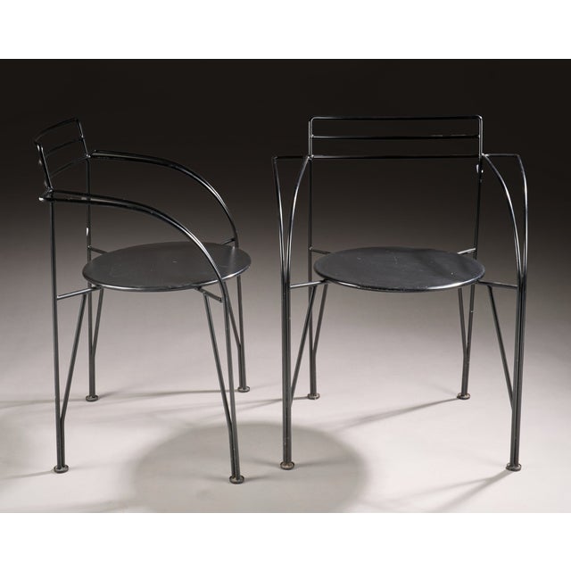 Contemporary Table and Armchairs by Pascal Mourgue, 1980s, Set of 3 For Sale - Image 3 of 4