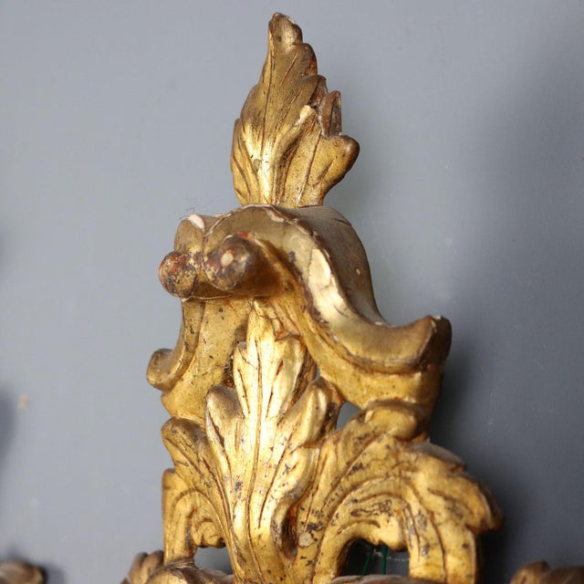 Small Carved Gilded Mirrors, Set of 3 For Sale - Image 4 of 13