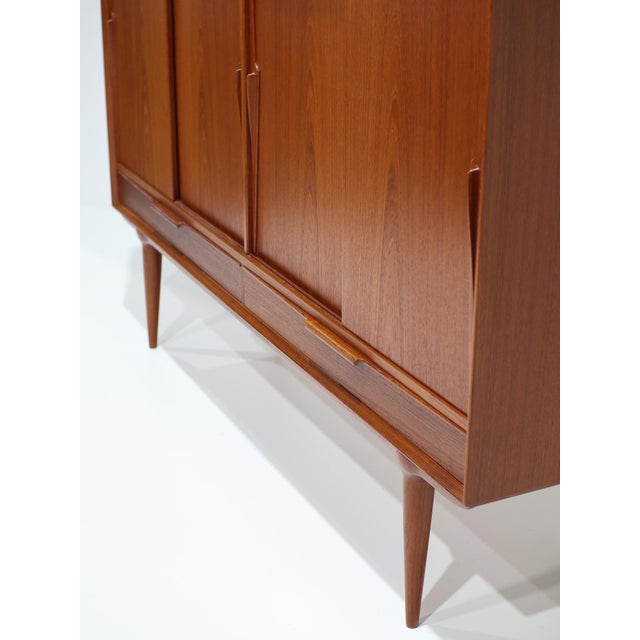 Brown Model 13 Highboard in Teak by Gunni Omann for Omann Jun, Denmark, 1960s For Sale - Image 8 of 18