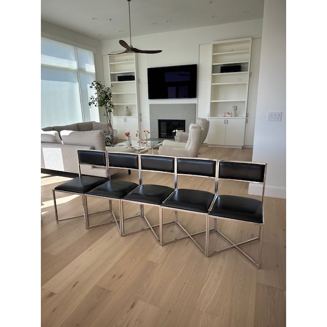 Contemporary Williams Sonoma Home Dining Chairs - Set of 5 For Sale - Image 3 of 7