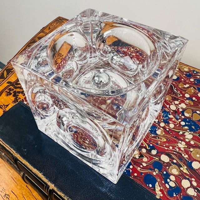 1960s Beautiful Daum France crystal object collectible art glass object contemporary design French crystal signed luxury home decor For Sale - Image 9 of 10