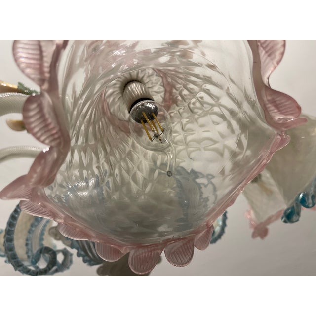 Large Venetian Murano Glass Chandelier, 1960s For Sale - Image 6 of 14