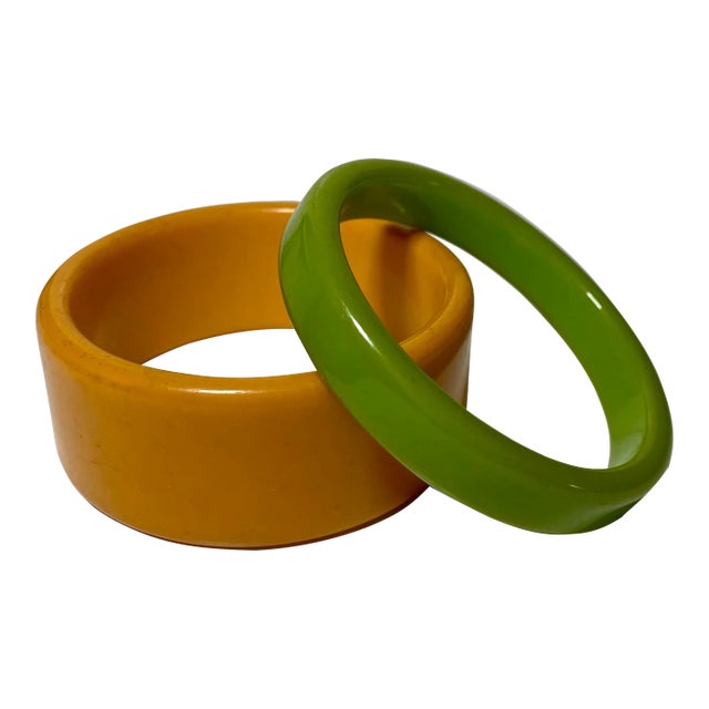 1920s Antique Bakelite Bracelets - Set of 2 For Sale