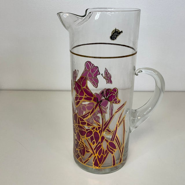 1960s Vintage Hollywood Regency Tom Collins Pitcher Set, West Virginia