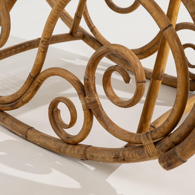 Thonet Faux Bamboo and Rattan Rocking Chair, Antique, Austria, Early 19th Century For Sale - Image 12 of 14